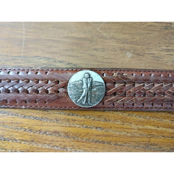 ONYX by BRIGHTON Golf Concho Belt Woven Details GolfSwing Size 34 Fits 31-34READ - Picture 6 of 11